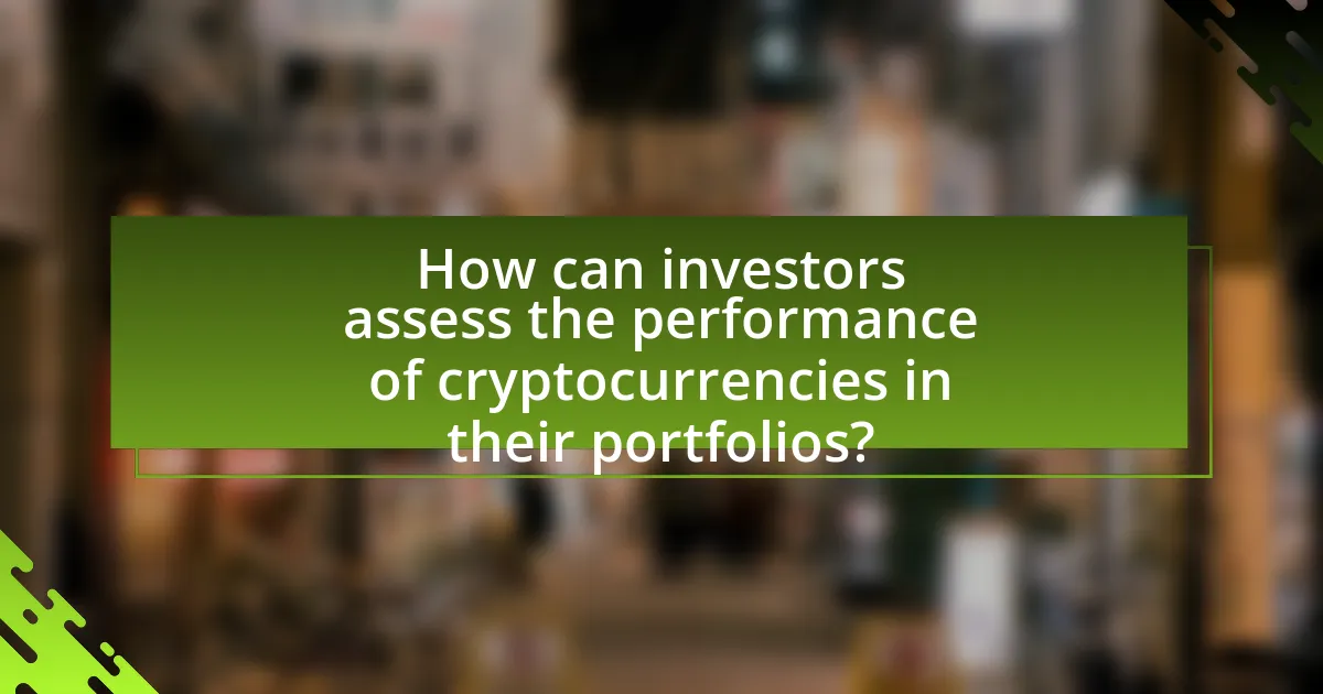 How can investors assess the performance of cryptocurrencies in their portfolios?