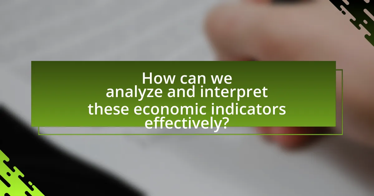 How can we analyze and interpret these economic indicators effectively?