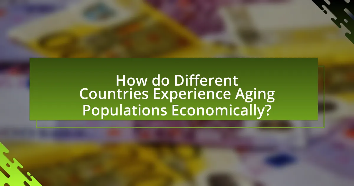 How do Different Countries Experience Aging Populations Economically?