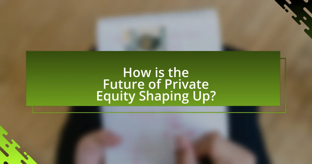 How is the Future of Private Equity Shaping Up?