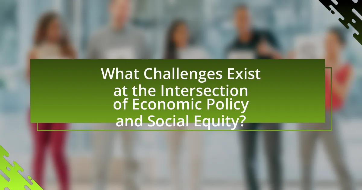 What Challenges Exist at the Intersection of Economic Policy and Social Equity?