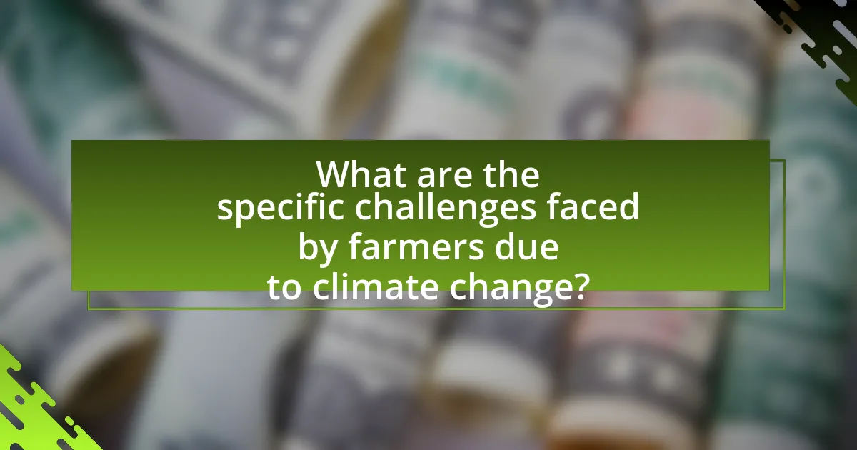 What are the specific challenges faced by farmers due to climate change?
