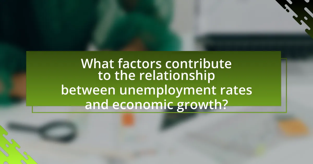 What factors contribute to the relationship between unemployment rates and economic growth?