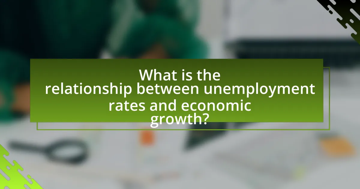 What is the relationship between unemployment rates and economic growth?